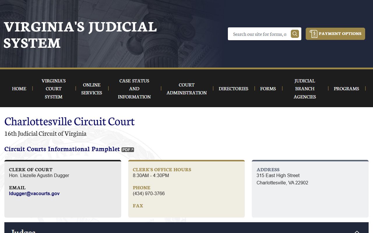 Charlottesville Circuit Court criminal history