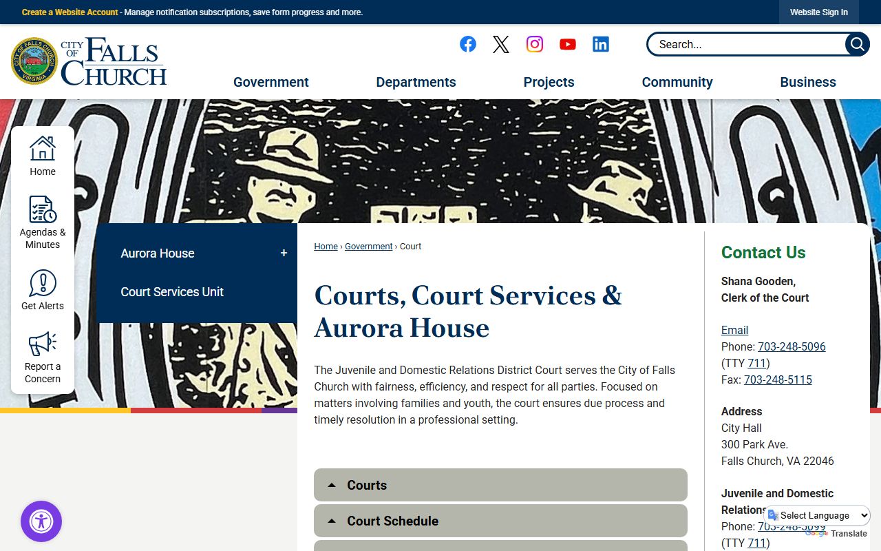 Falls Church Courts criminal records portal