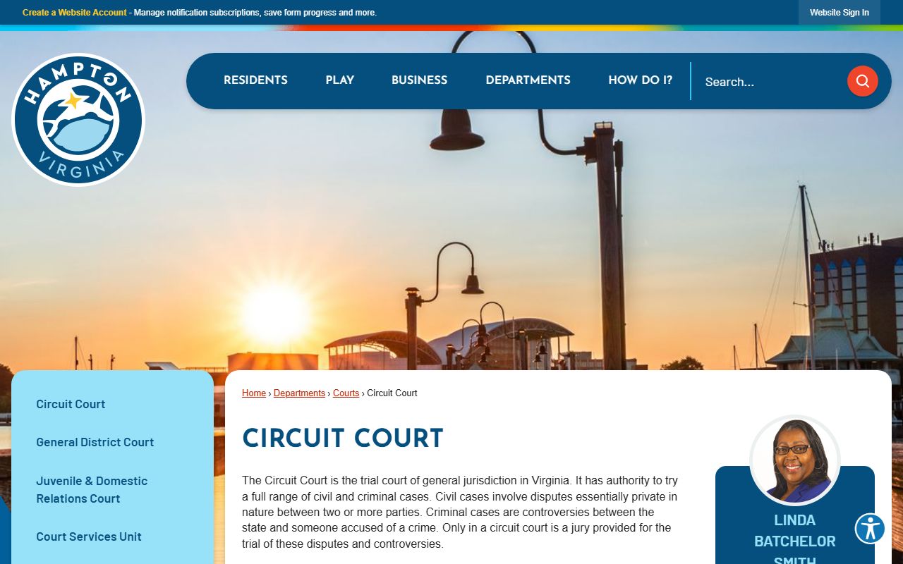 Hampton Circuit Court local page criminal records