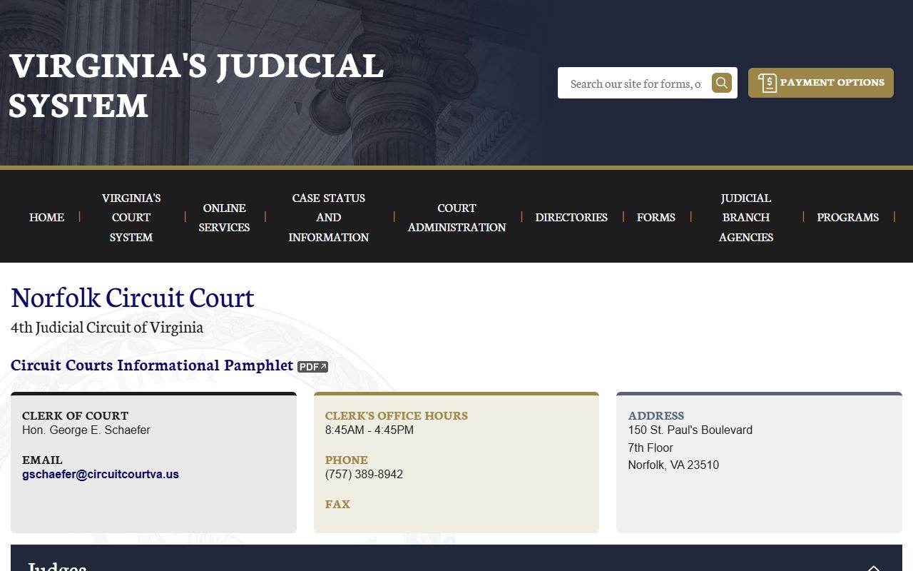 Norfolk Circuit Court criminal history records