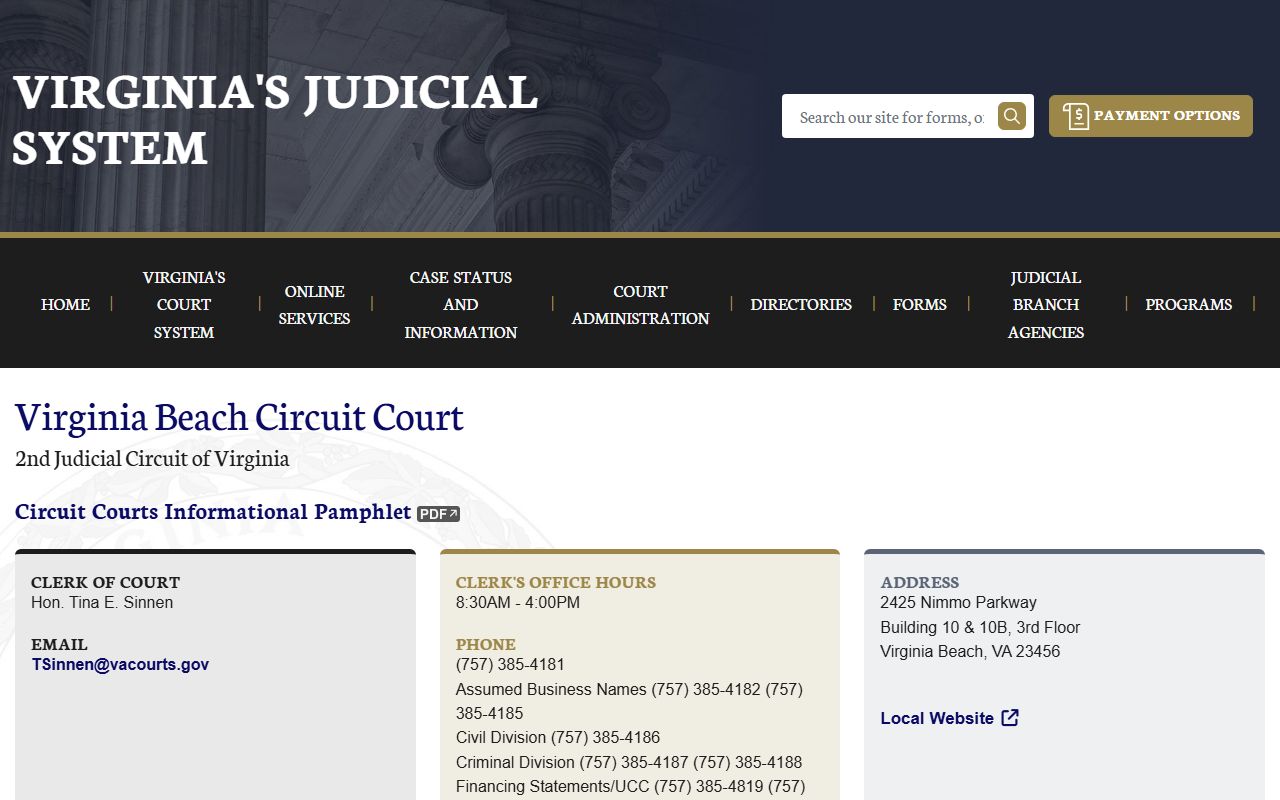 Virginia Beach Circuit Court criminal history records