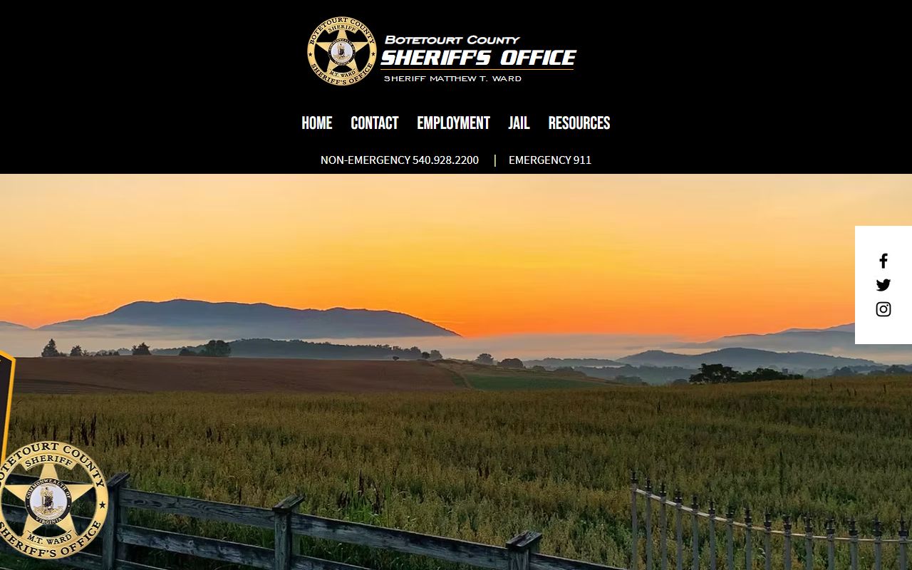 Botetourt County Sheriff's Office Citizen Connect criminal records