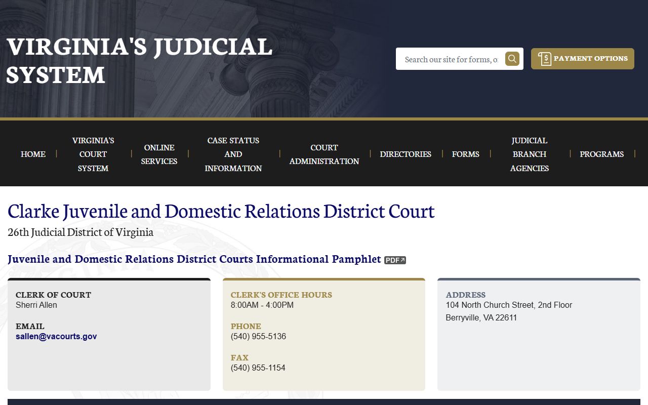 Clarke County JDR Court records