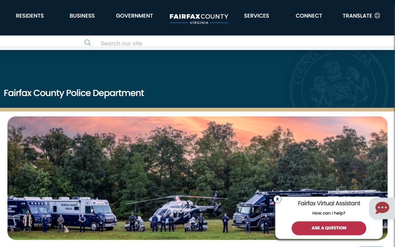 Fairfax County Police criminal records