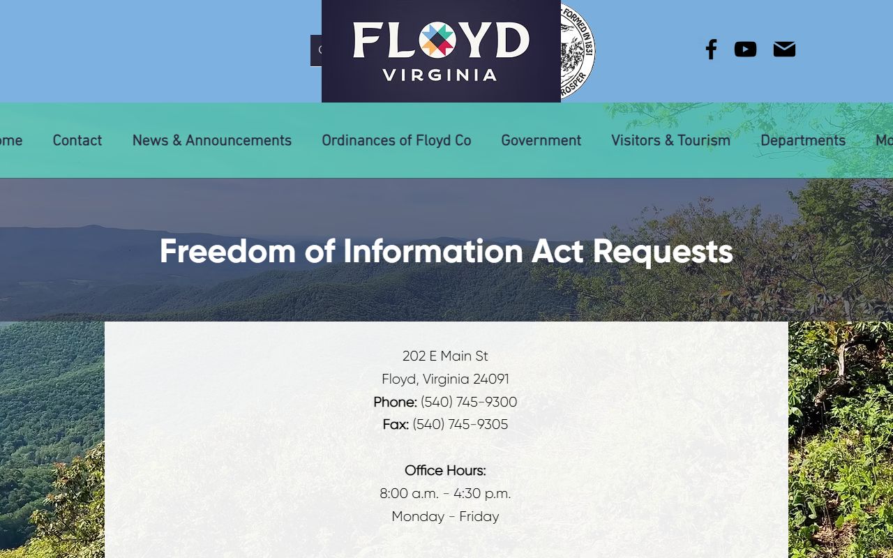 Floyd County FOIA criminal records request