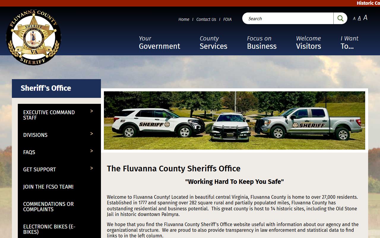 Fluvanna County Sheriff criminal records