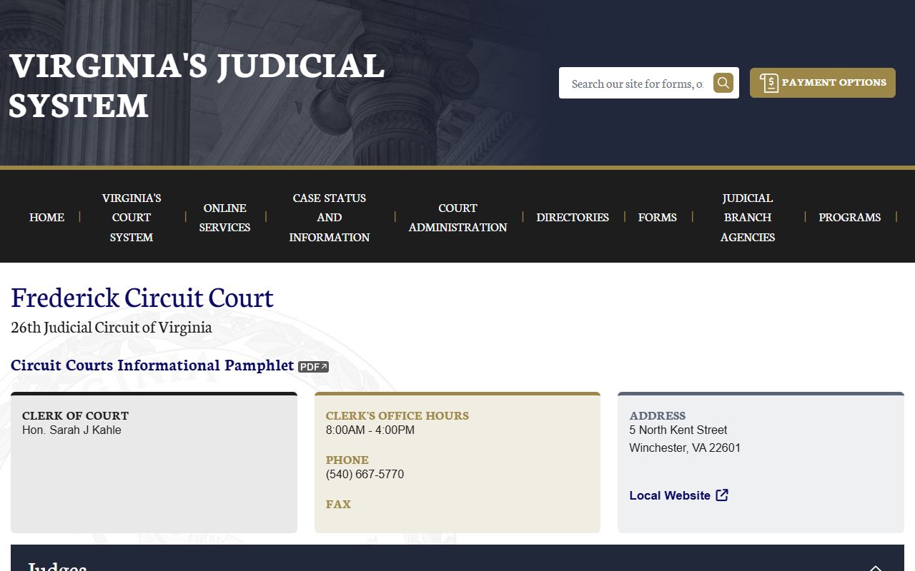 Frederick County Circuit Court criminal history records