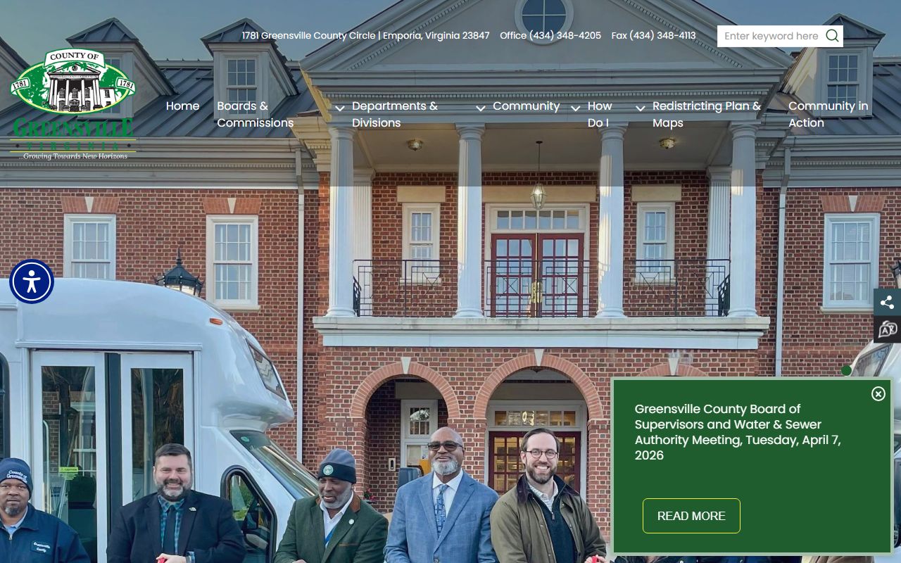 Greensville County government website