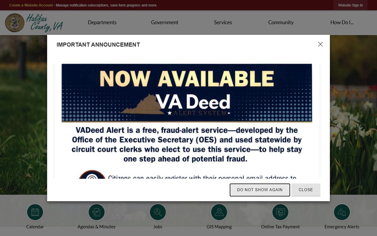 Halifax County government website