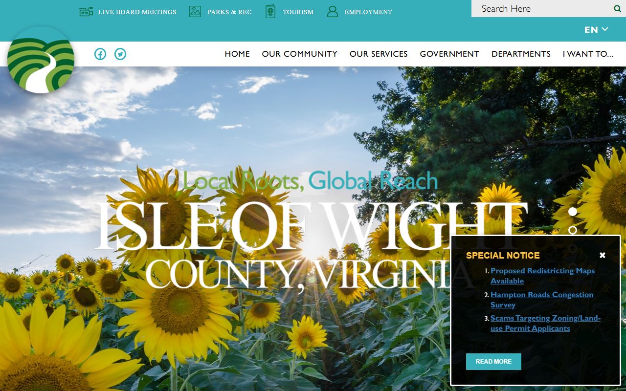 Isle of Wight County government website - criminal history resources