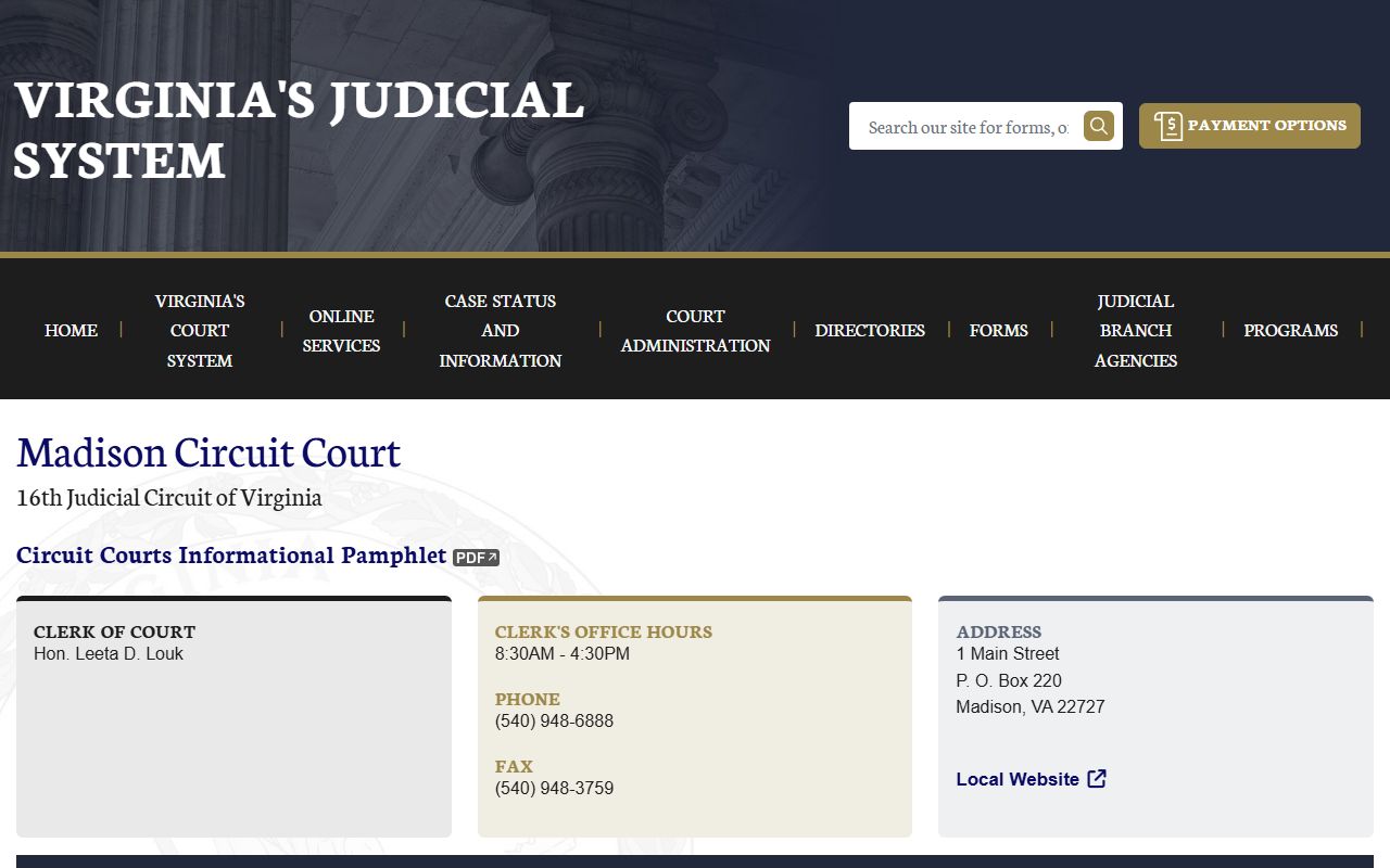 Madison County Circuit Court criminal history records