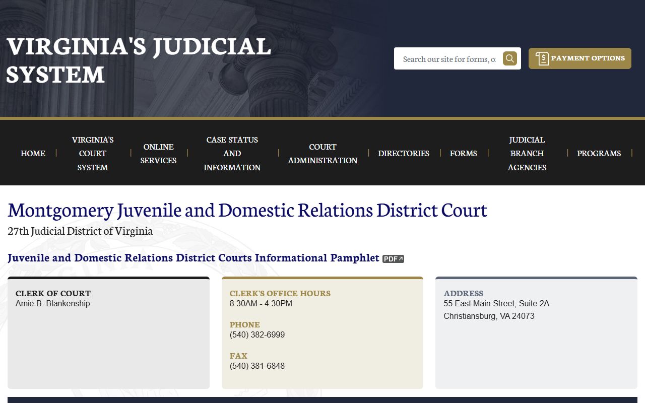 Montgomery County JDR Court records