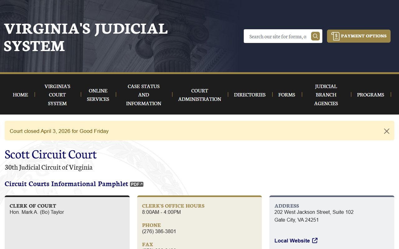 Scott County Circuit Court criminal history records