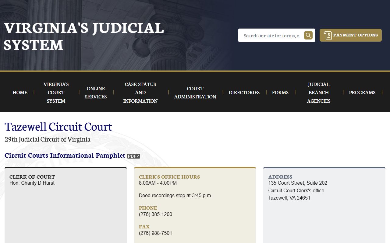 Tazewell County Circuit Court criminal history records