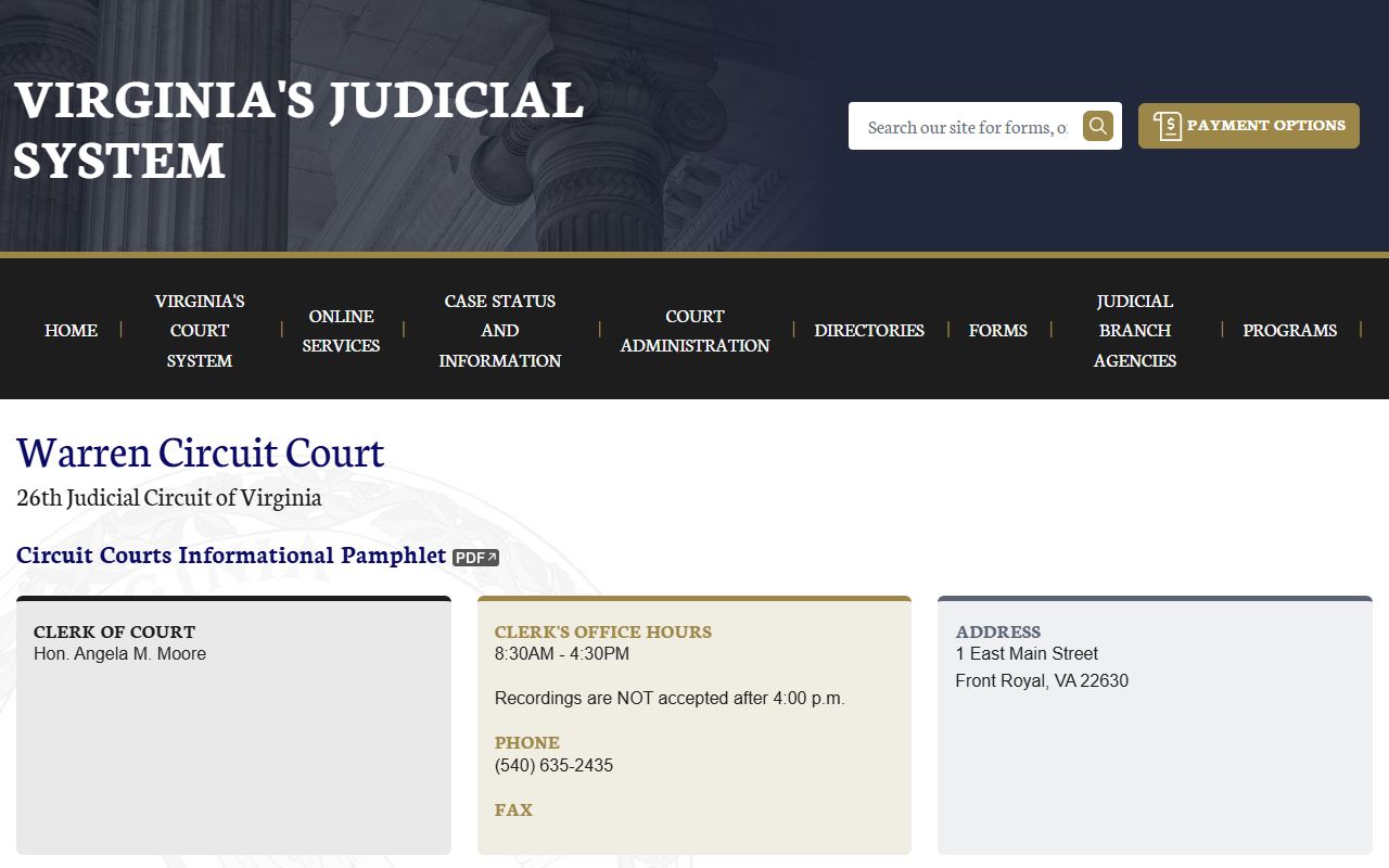 Warren County Circuit Court criminal history records
